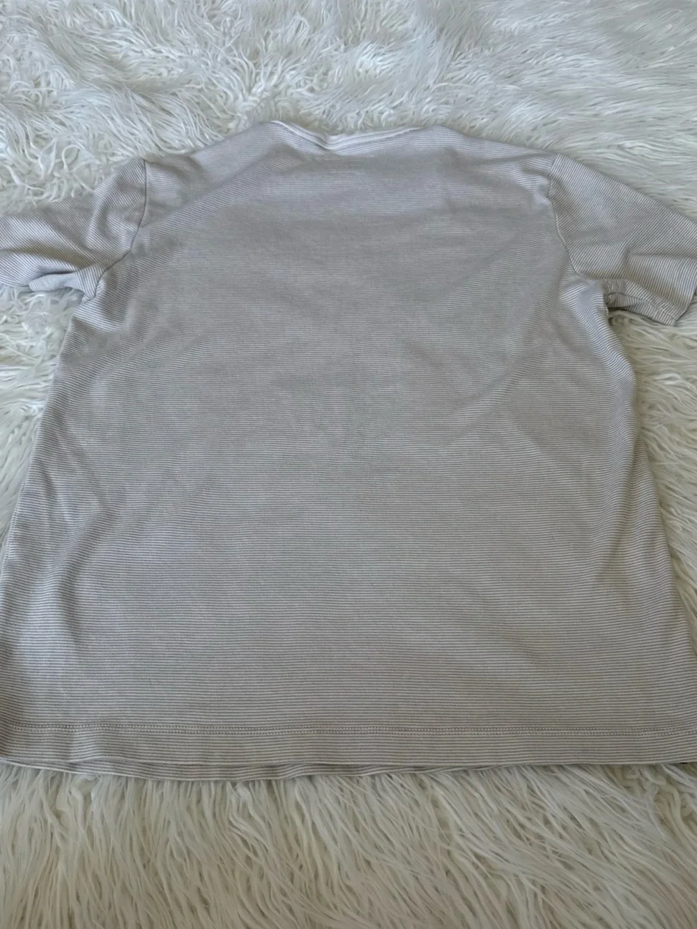 Banana Republic Cream Textured Crew Neck Tee